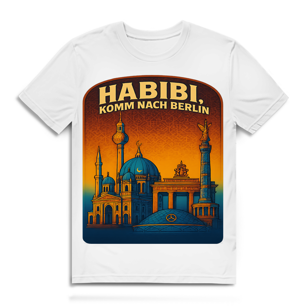 Habibi komm nach Berlin - Herren Premium Bio T-Shirt White