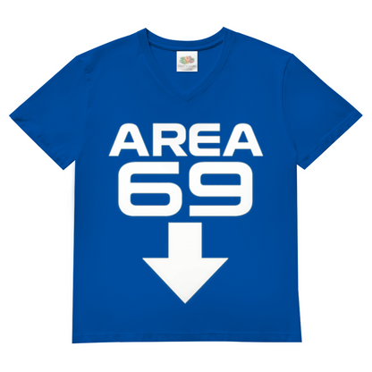 Herren V-Neck T-Shirt Area 69 Royal Blue
