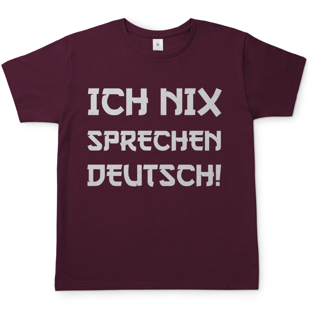 Ich nix sprechen Deutsch! - Herren Shirt Burgundy