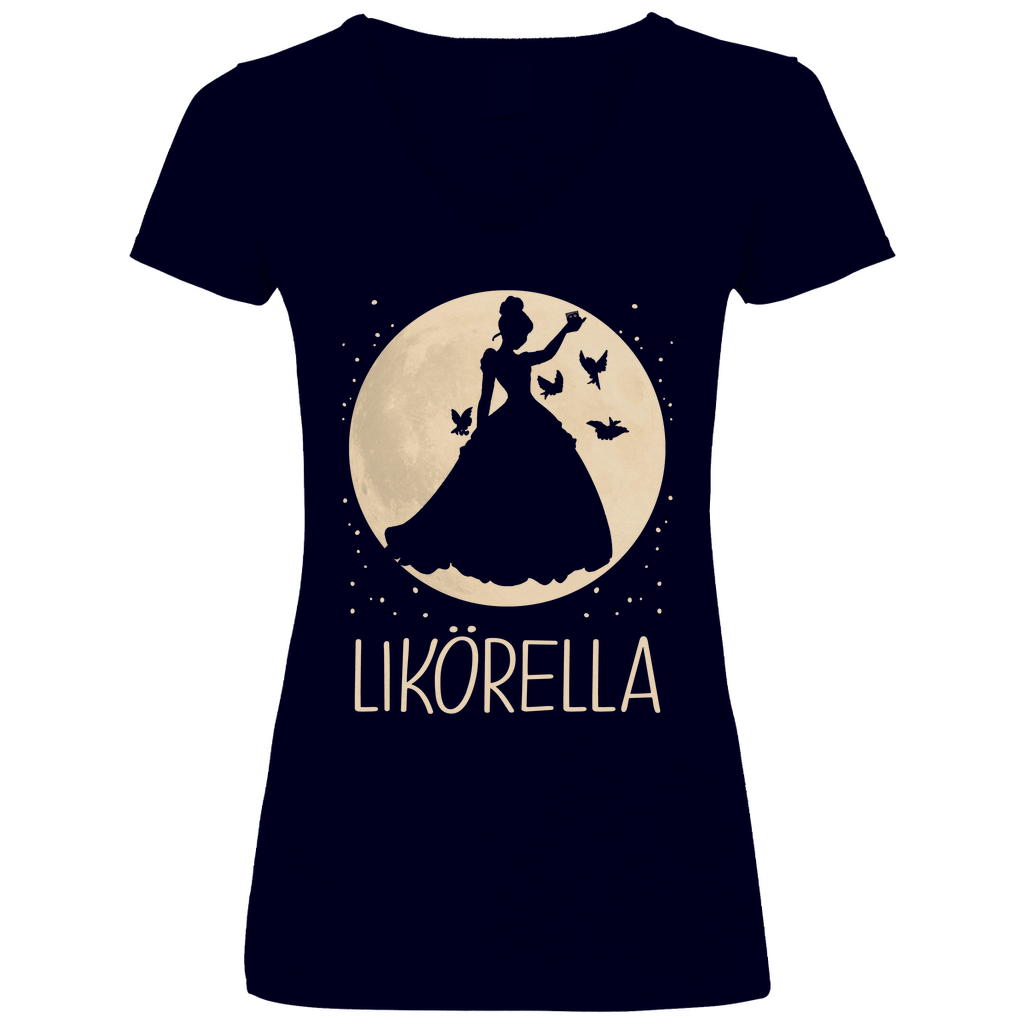 Mond Prinzessin - Likörella - V-Neck Damenshirt