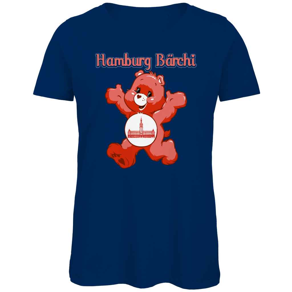 Hamburg Bärchi - Glücksbärchi - Damen Premium Bio T-Shirt Navy