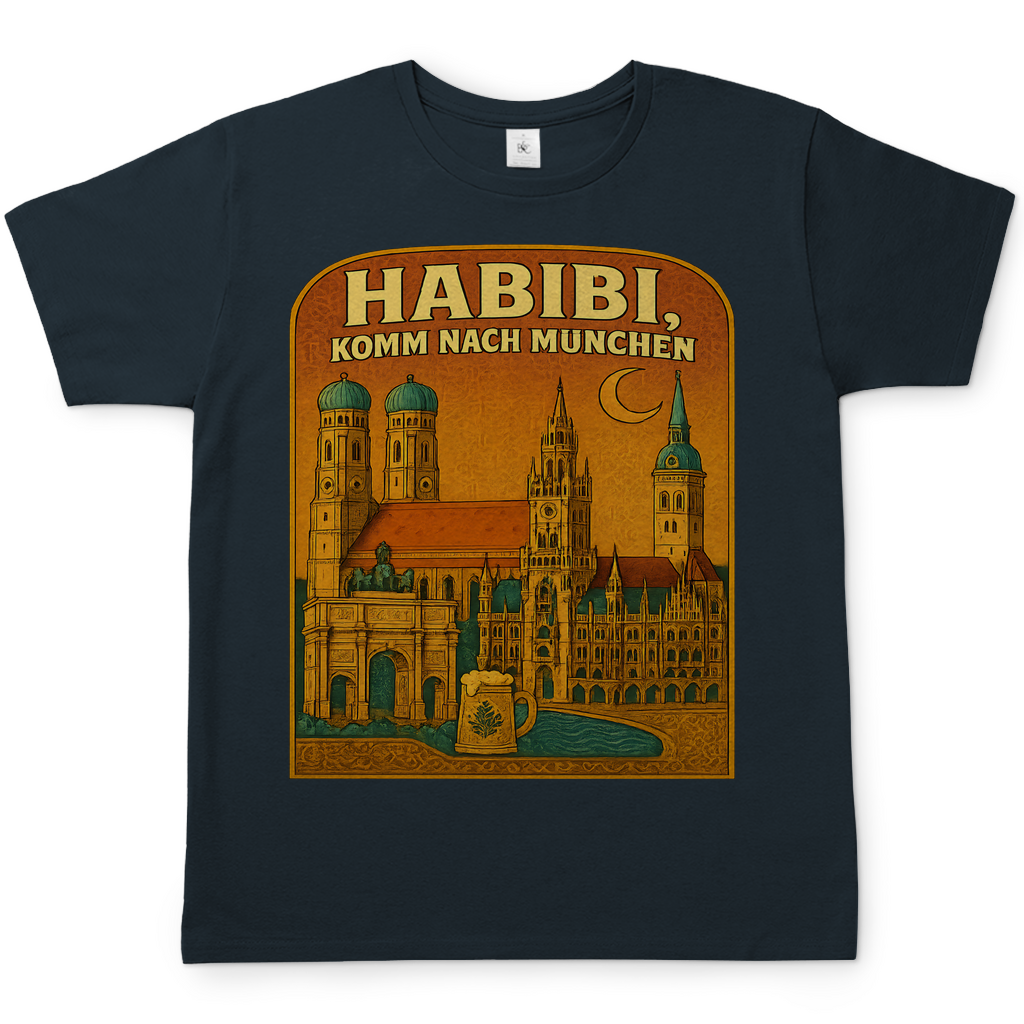 Habibi komm nach München - Herren T-Shirt Dark Grey Solid