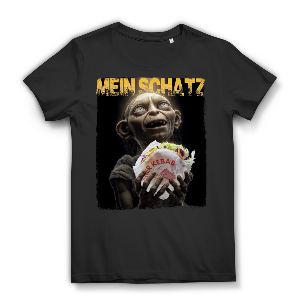 Gollum Döner Mein Schatz LOTR - Damen Premium Bio T-Shirt Black