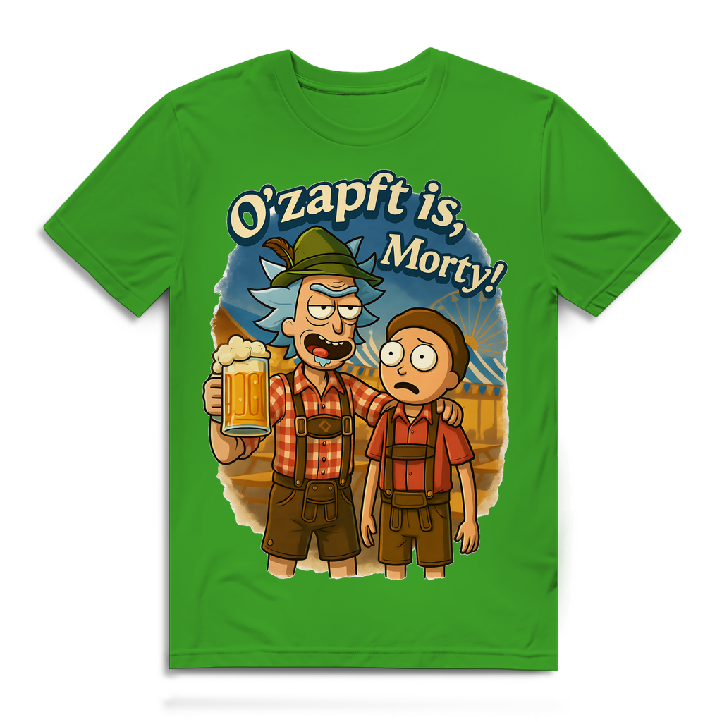 O´Zapft is Morty! Rick &amp; Morty Oktoberfest Bier - Herren Premium Bio T-Shirt Real Green