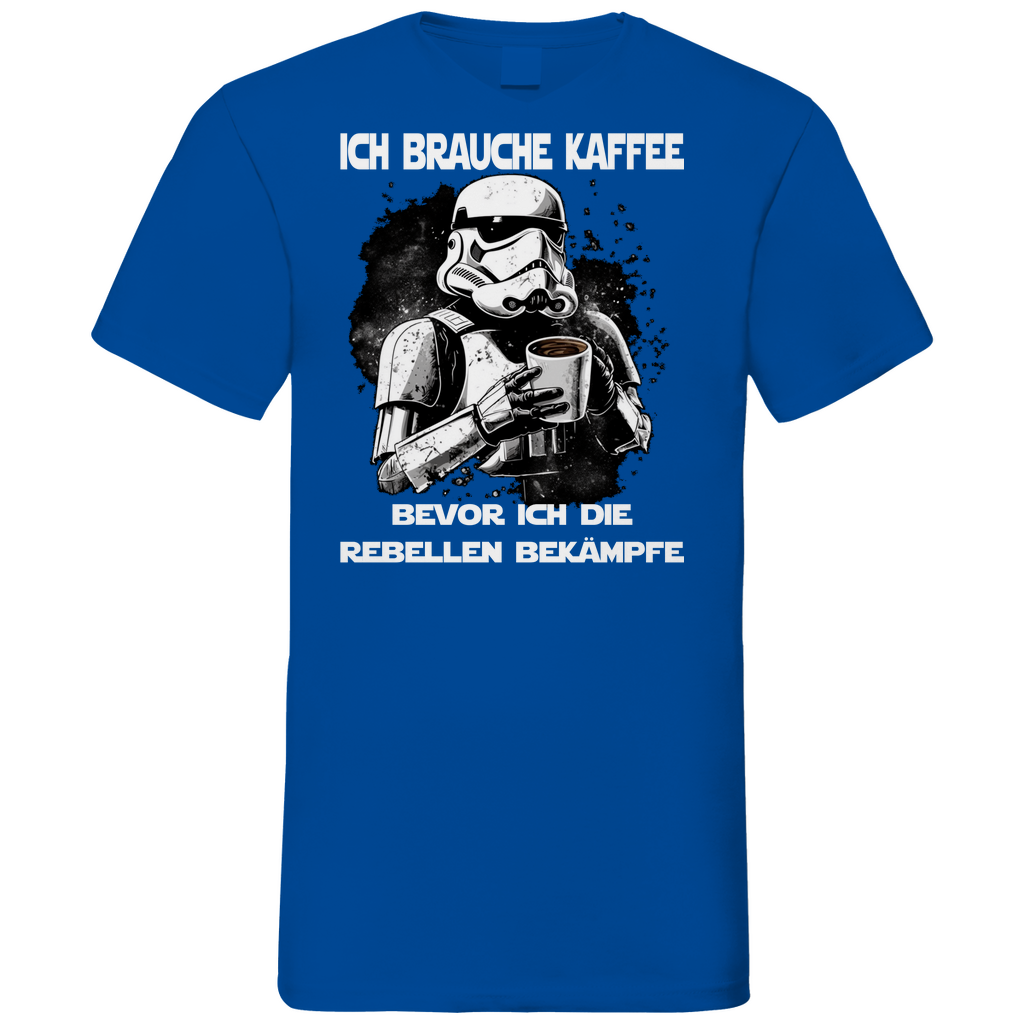 Ich brauche Kaffee - Stormtrooper - Herren V-Neck Shirt