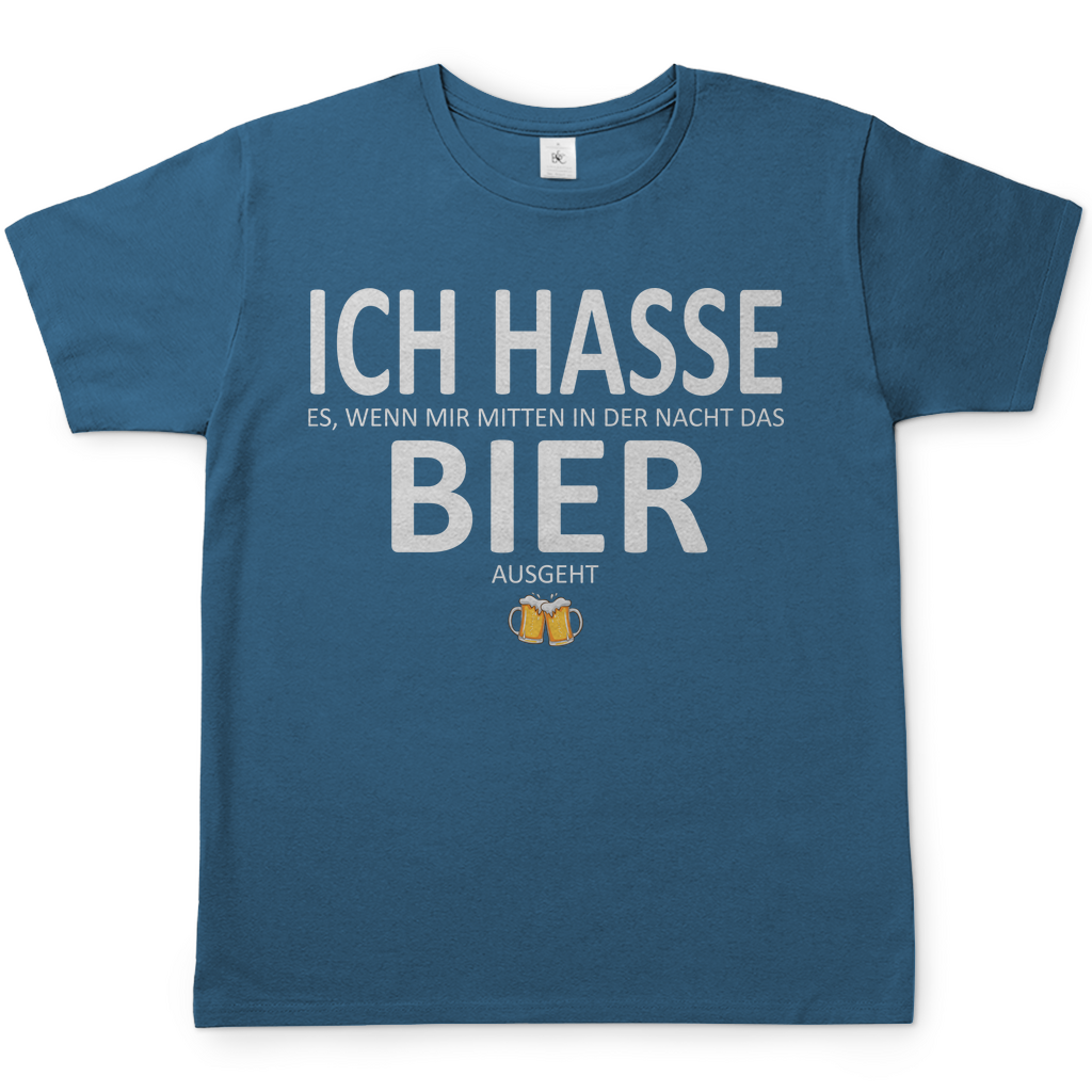 Hasse es wenn mir Bier ausgeht - Herren Shirt Stone Blue