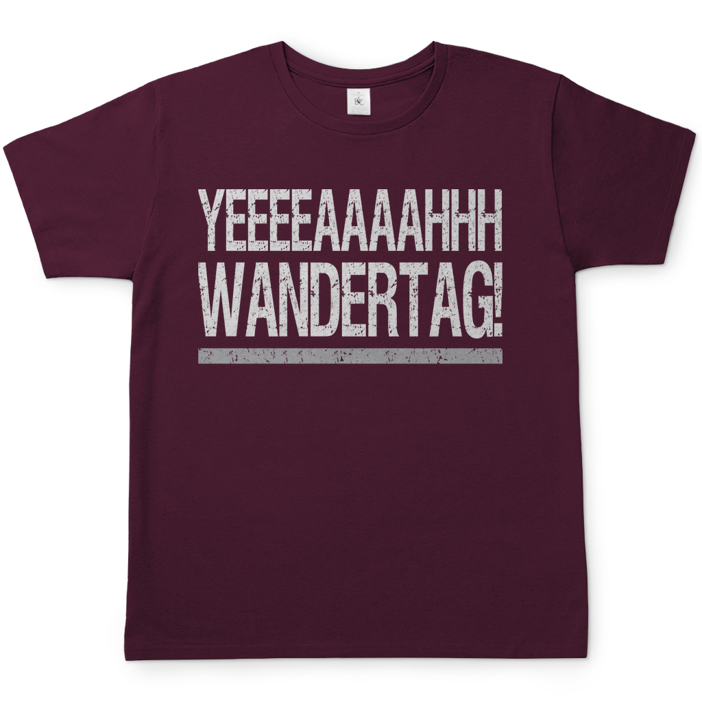 YEEEAH Wandertag! - Herren Shirt Burgundy