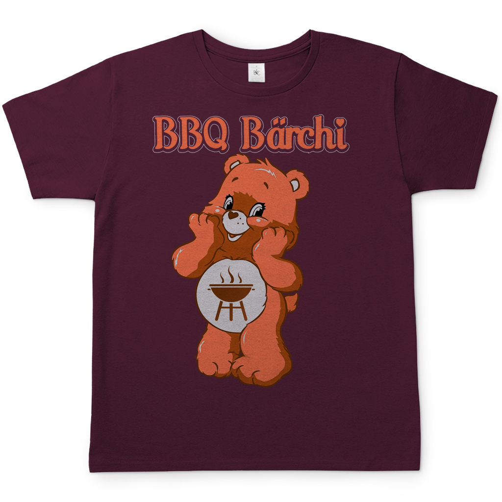 BBQ Bärchi - Glücksbärchi - Herren Shirt Burgundy