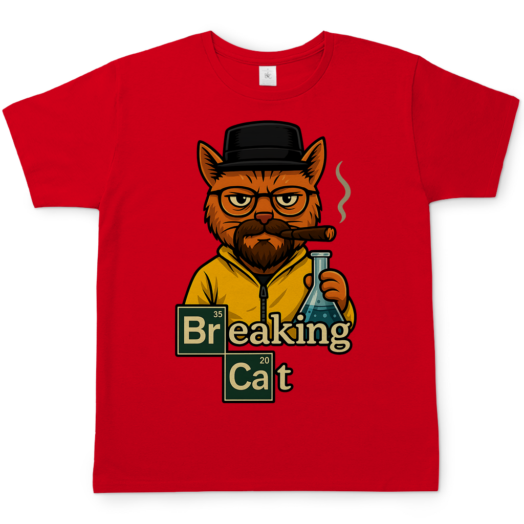 Breaking Bad Breaking Cat Katze - Herren T-Shirt Red