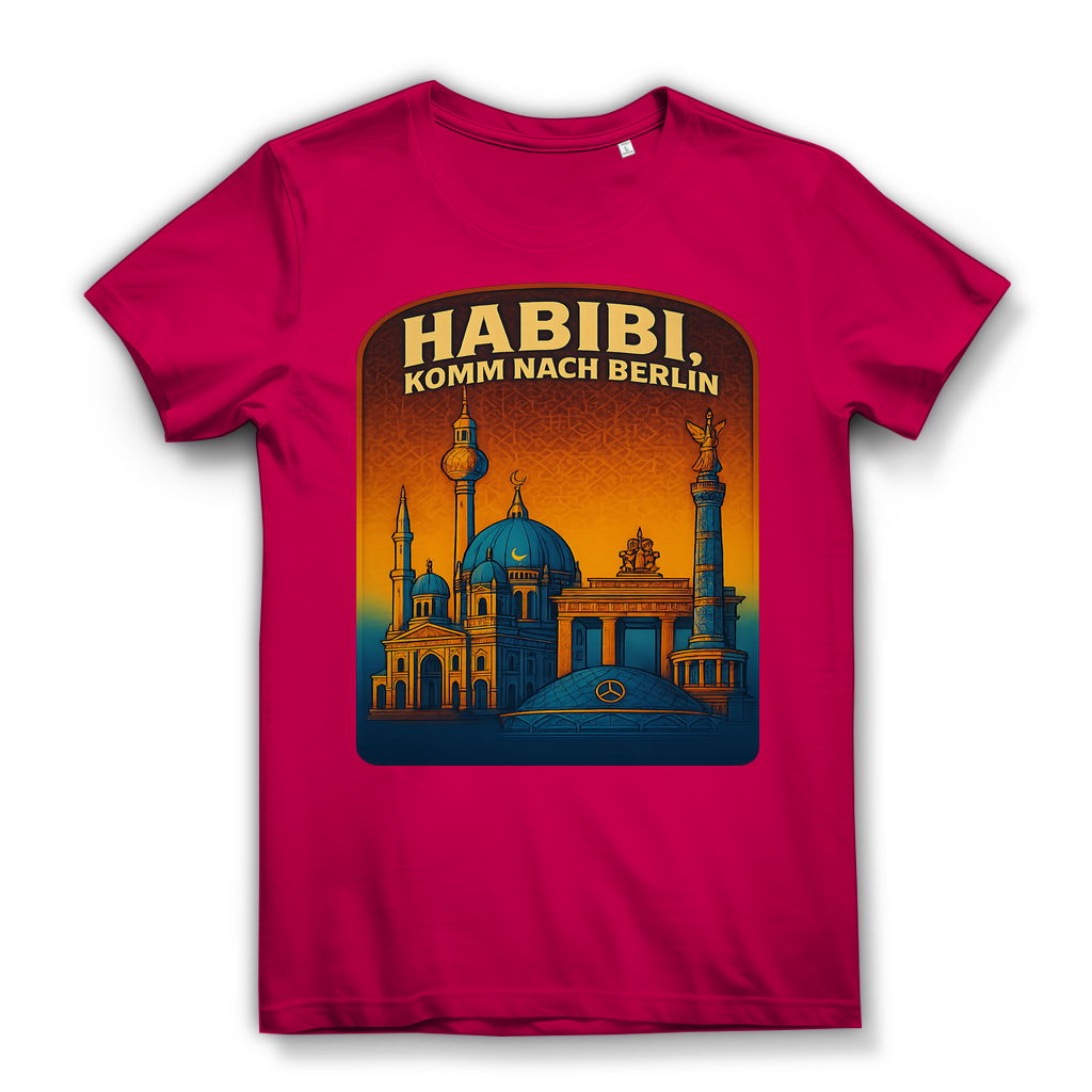 Habibi komm nach Berlin - Damen Premium Bio T-Shirt Fuchsia