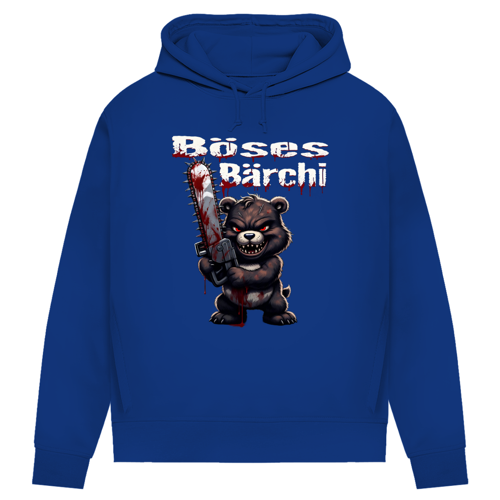 Böses Bärchi Kettensäge Damen Premium Bio Hoodie Royal