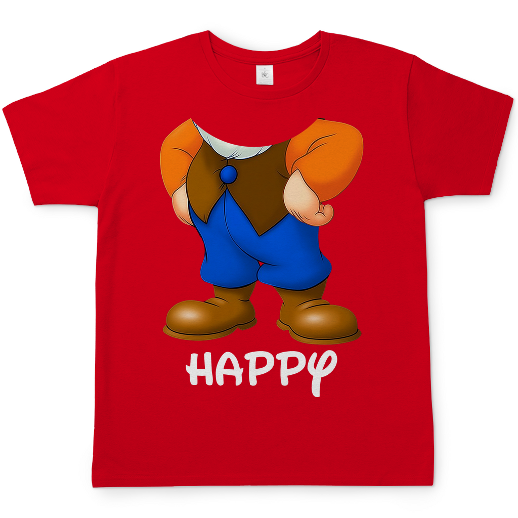 Schneewittchen und die 7 Zwerge - Happy - Herren Shirt Red