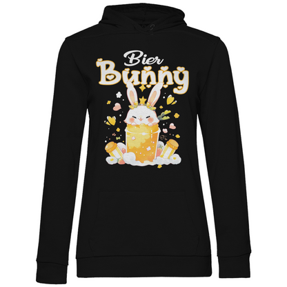 Bier Bunny Hase - Damen Hoodie Black