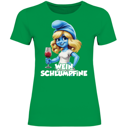 Wein Schlumpfine Grafik - Damenshirt