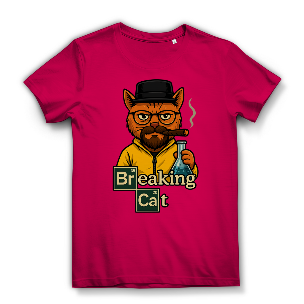 Breaking Bad Breaking Cat Katze - Damen Premium Bio T-Shirt Fuchsia