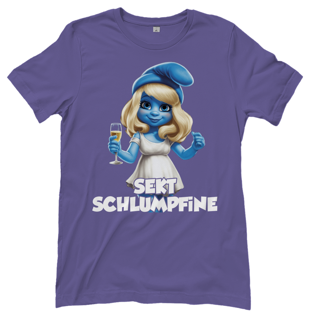 Sekt Schlumpfine Grafik - Damenshirt Millennial Lilac