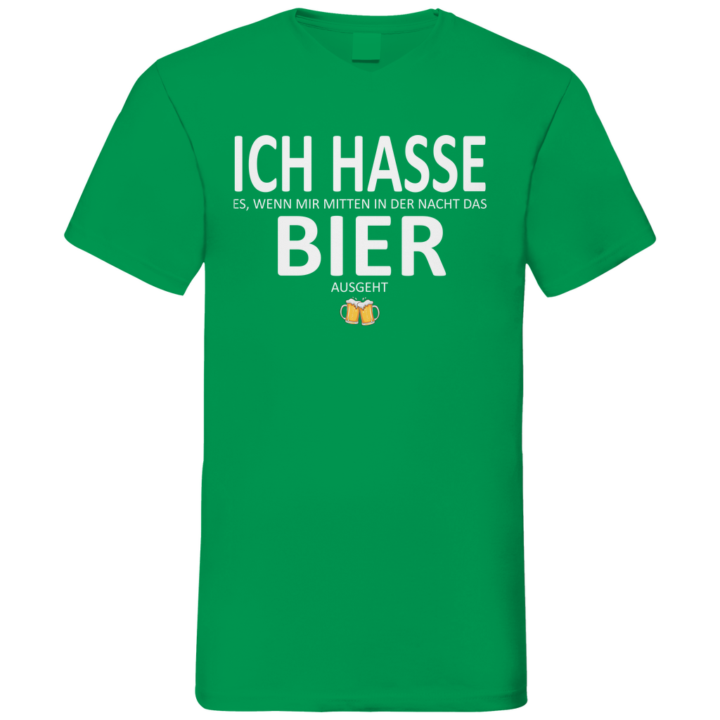 Hasse es wenn mir Bier ausgeht - Herren V-Neck Shirt