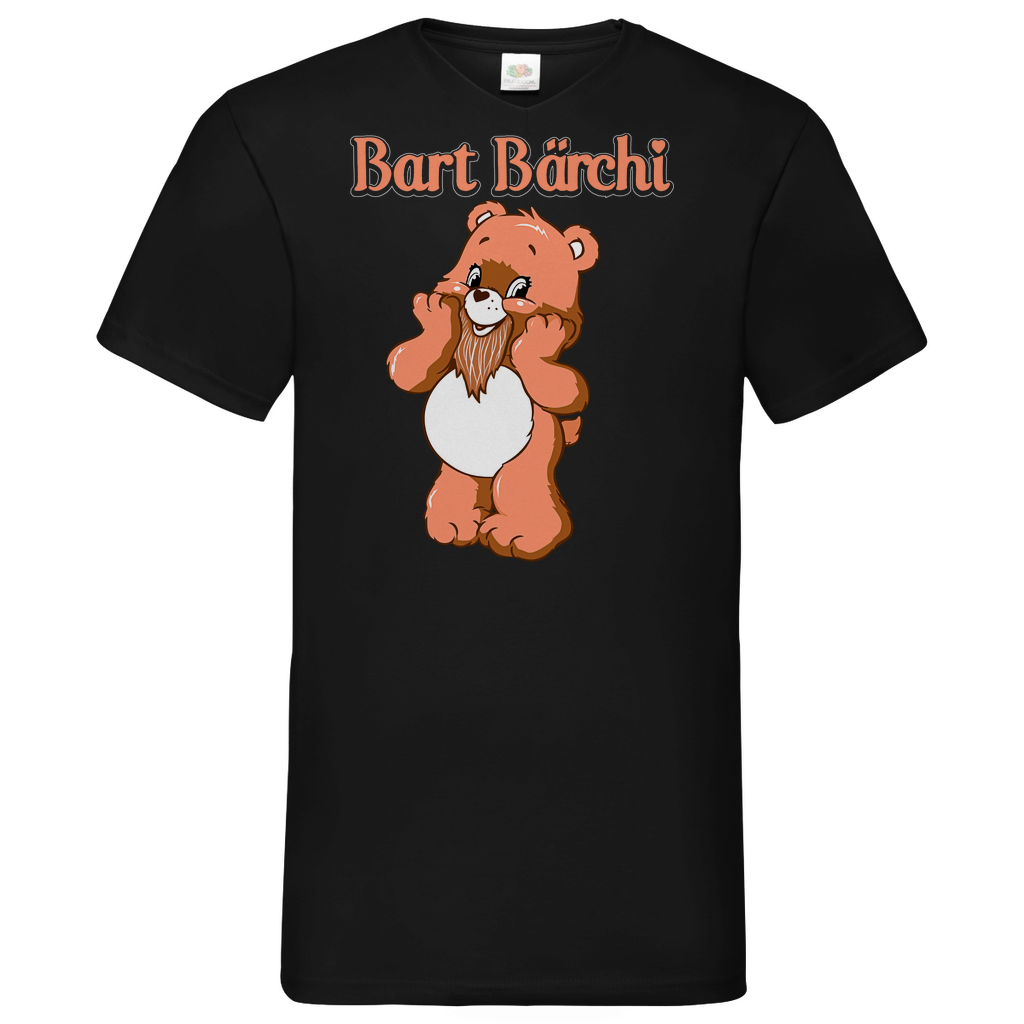 Bart Bärchi - Glücksbärchi - Herren V-Neck Shirt Black