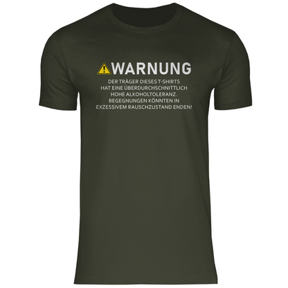 Warnung - Überdurchschnittliche Alkoholtoleranz - Herren Shirt Urban Khaki