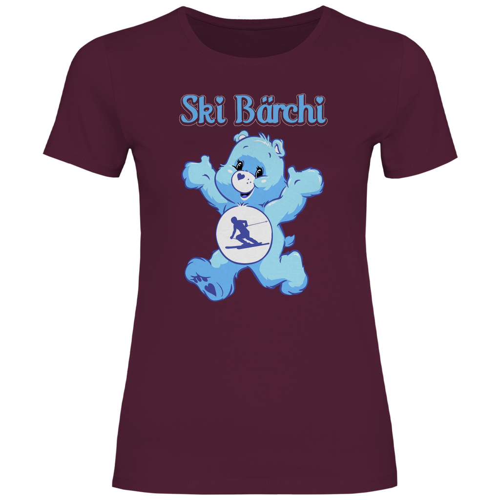 Ski Bärchi - Glücksbärchi - Damenshirt Burgundy