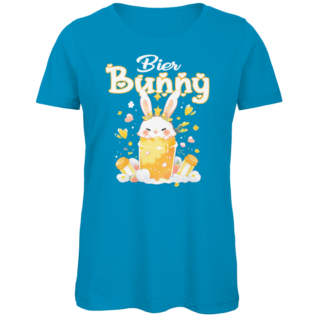 Bier Bunny Hase - Damen Premium Bio T-Shirt Atoll
