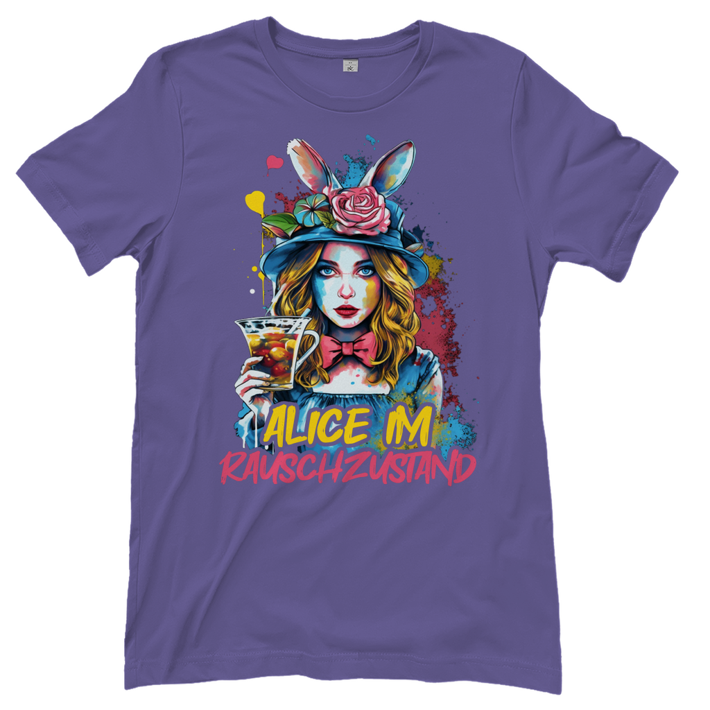 Alice im Rauschzustand Bunt - Damenshirt Millennial Lilac