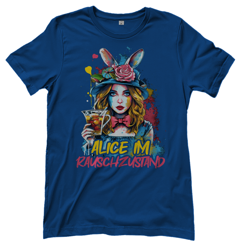 Alice im Rauschzustand Bunt - Damenshirt Royal Blue