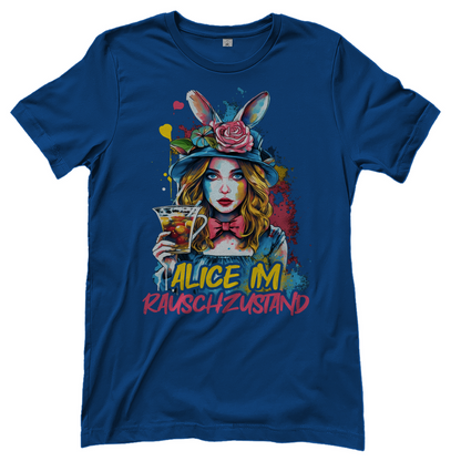 Alice im Rauschzustand Bunt - Damenshirt Royal Blue
