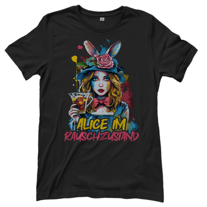 Alice im Rauschzustand Bunt - Damenshirt Black