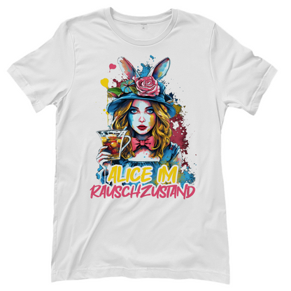 Alice im Rauschzustand Bunt - Damenshirt White