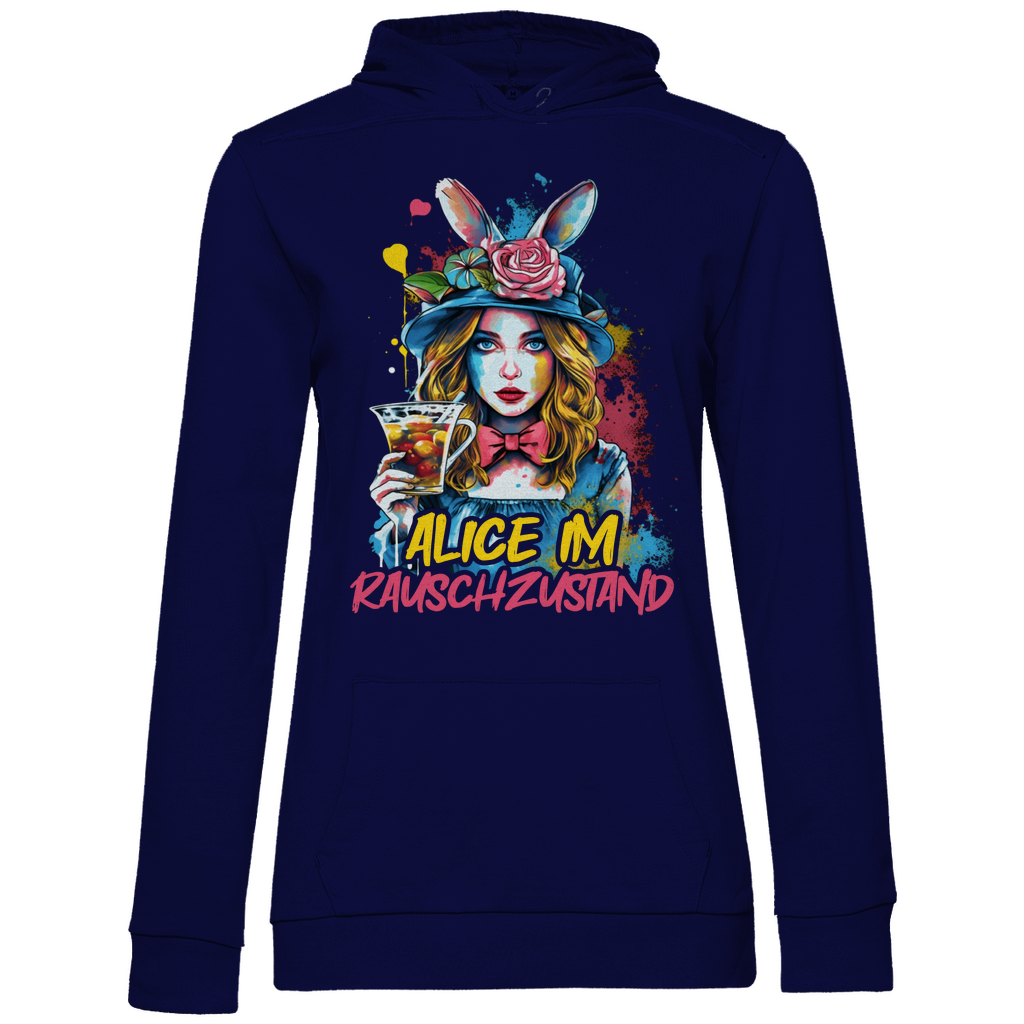 Alice im Rauschzustand Bunt - Damen Hoodie Navy Blue