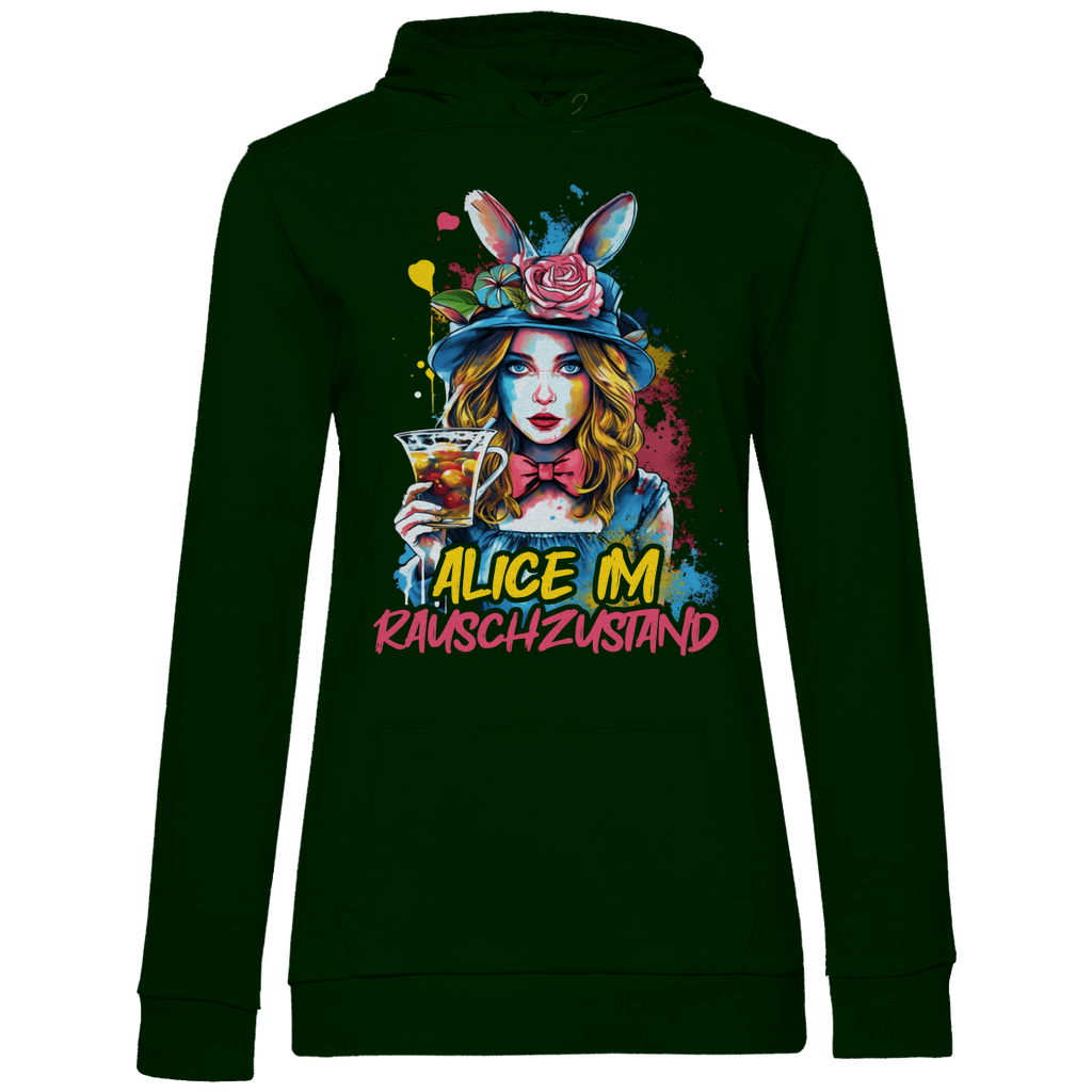 Alice im Rauschzustand Bunt - Damen Hoodie Forest Green