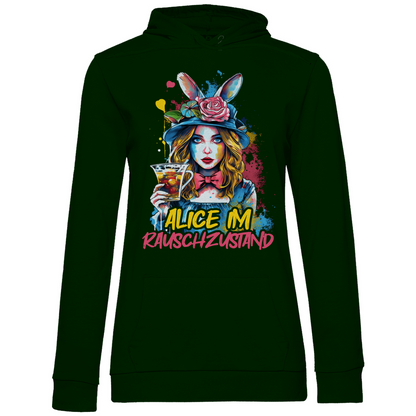 Alice im Rauschzustand Bunt - Damen Hoodie Forest Green
