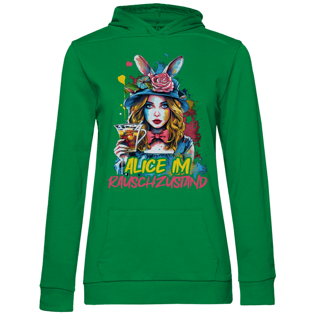 Alice im Rauschzustand Bunt - Damen Hoodie Kelly Green
