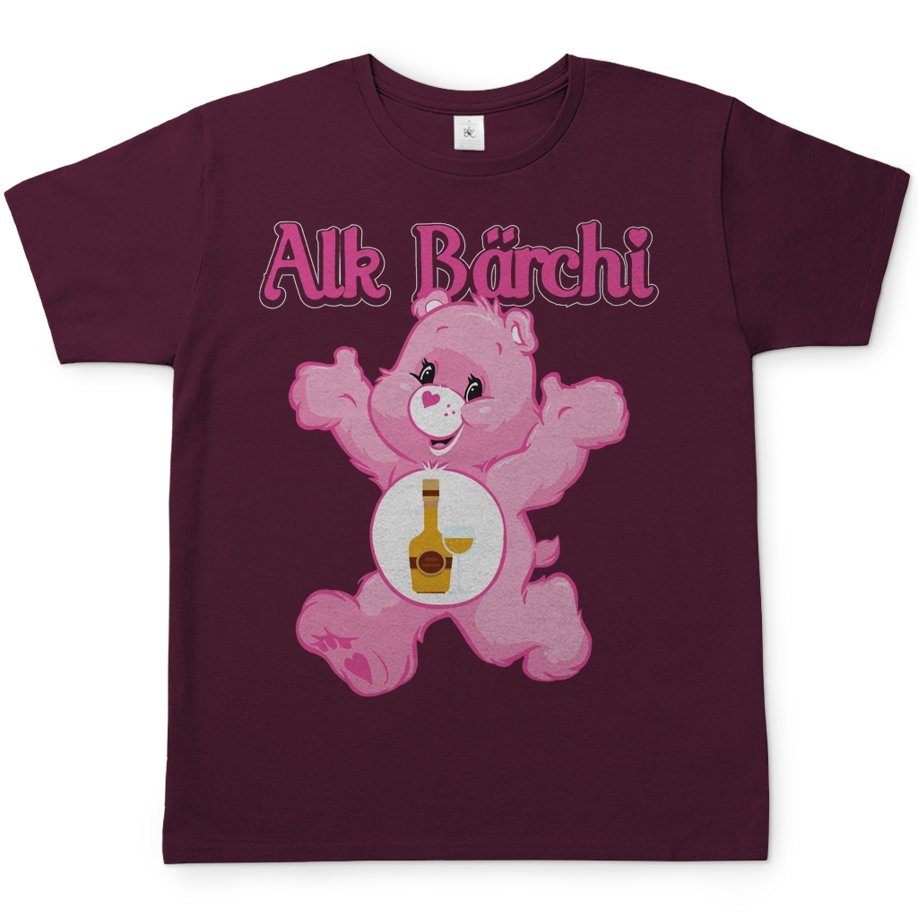 Alk Bärchi - Glücksbärchi - Herren Shirt Burgundy