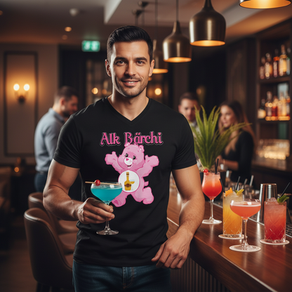 Alk Bärchi - Glücksbärchi - Herren V-Neck Shirt