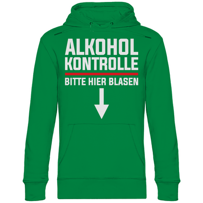 Alkohol Kontrolle bitte hier Blasen - Unisex Hoodie Kelly Green