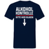 Alkohol Kontrolle bitte hier Blasen - Herren V-Neck Shirt Navy