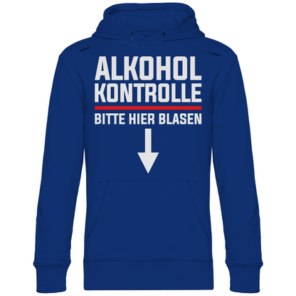 Alkohol Kontrolle bitte hier Blasen - Unisex Hoodie Royal