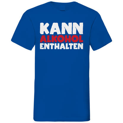 Kann Alkohol enthalten - Herren V-Neck Shirt Royal Blue