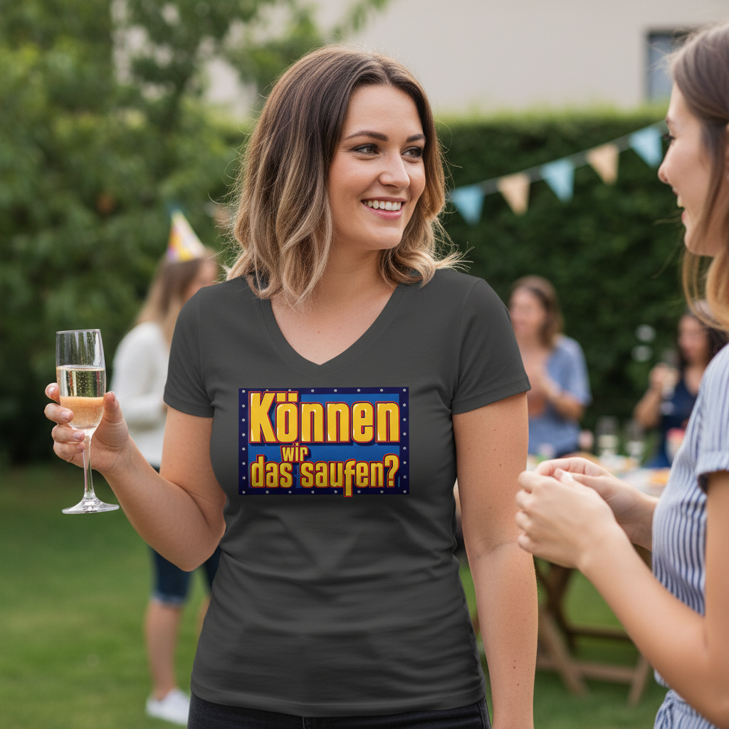Können wir das saufen? Bob der Baumeister - V-Neck Damenshirt