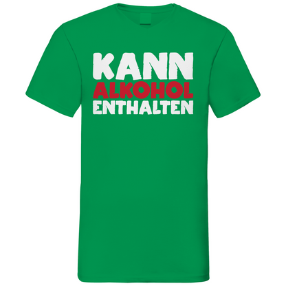 Kann Alkohol enthalten - Herren V-Neck Shirt Kelly Green