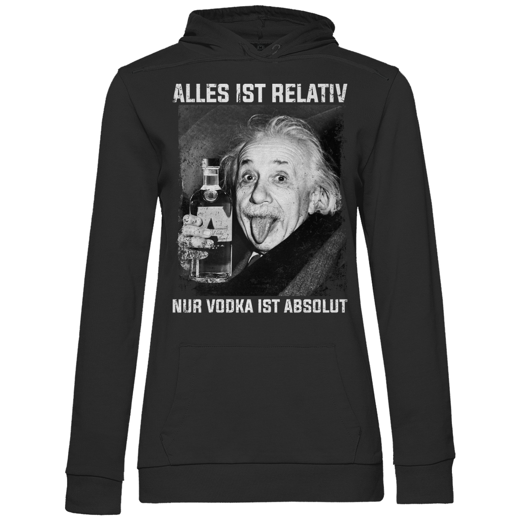 Alles ist relativ nur Vodka ist absolut - Damen Hoodie Black