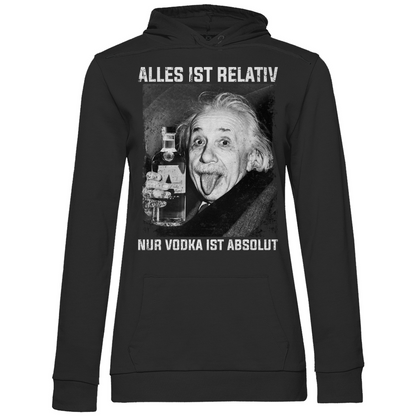 Alles ist relativ nur Vodka ist absolut - Damen Hoodie Black