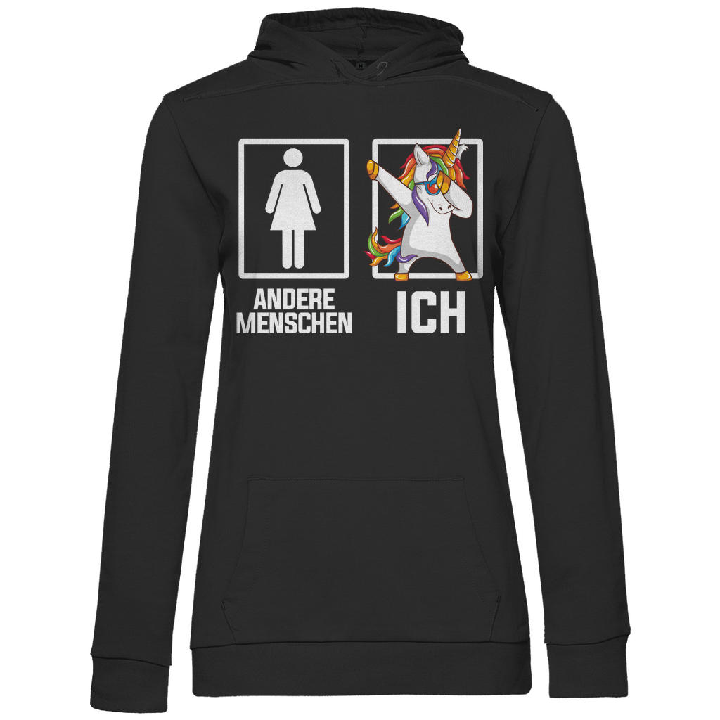 Andere Menschen Ich Einhorn - Damen Hoodie Black