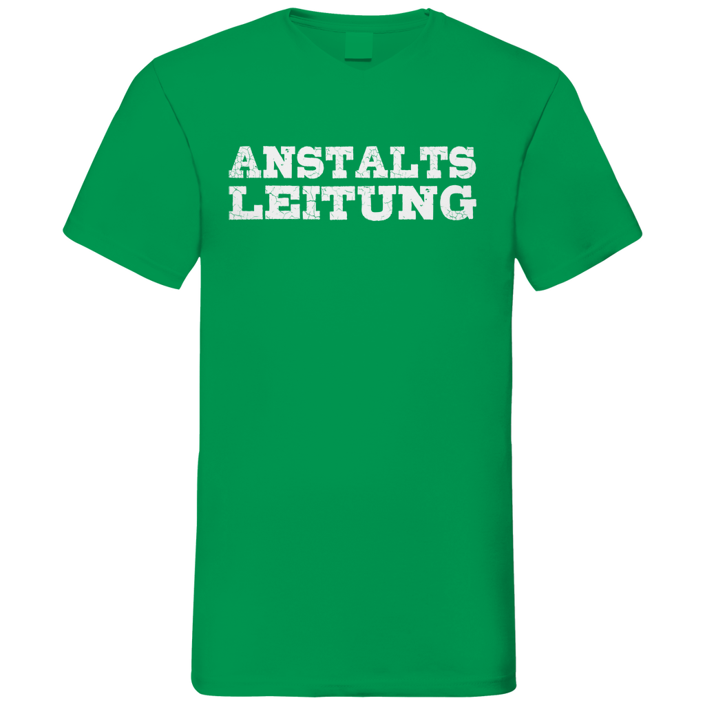 Anstalts Leitung - Herren V-Neck Shirt Kelly Green