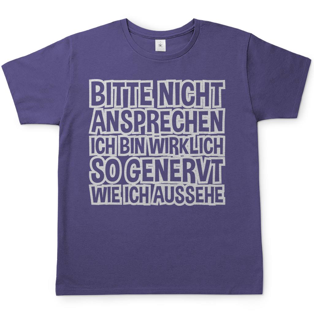 Bitte nicht ansprechen ich bin genervt - Herren Shirt Millennial Lilac