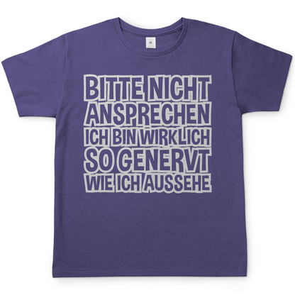 Bitte nicht ansprechen ich bin genervt - Herren Shirt Millennial Lilac
