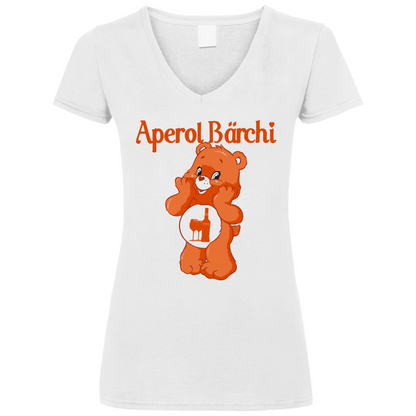 Aperol Bärchi - Glücksbärchi - V-Neck Damenshirt White