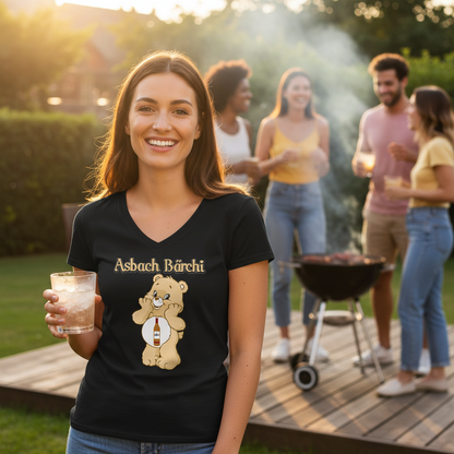 Asbach Bärchi - Glücksbärchi - V-Neck Damenshirt